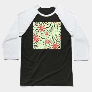 Floral Pattern Baseball T-Shirt